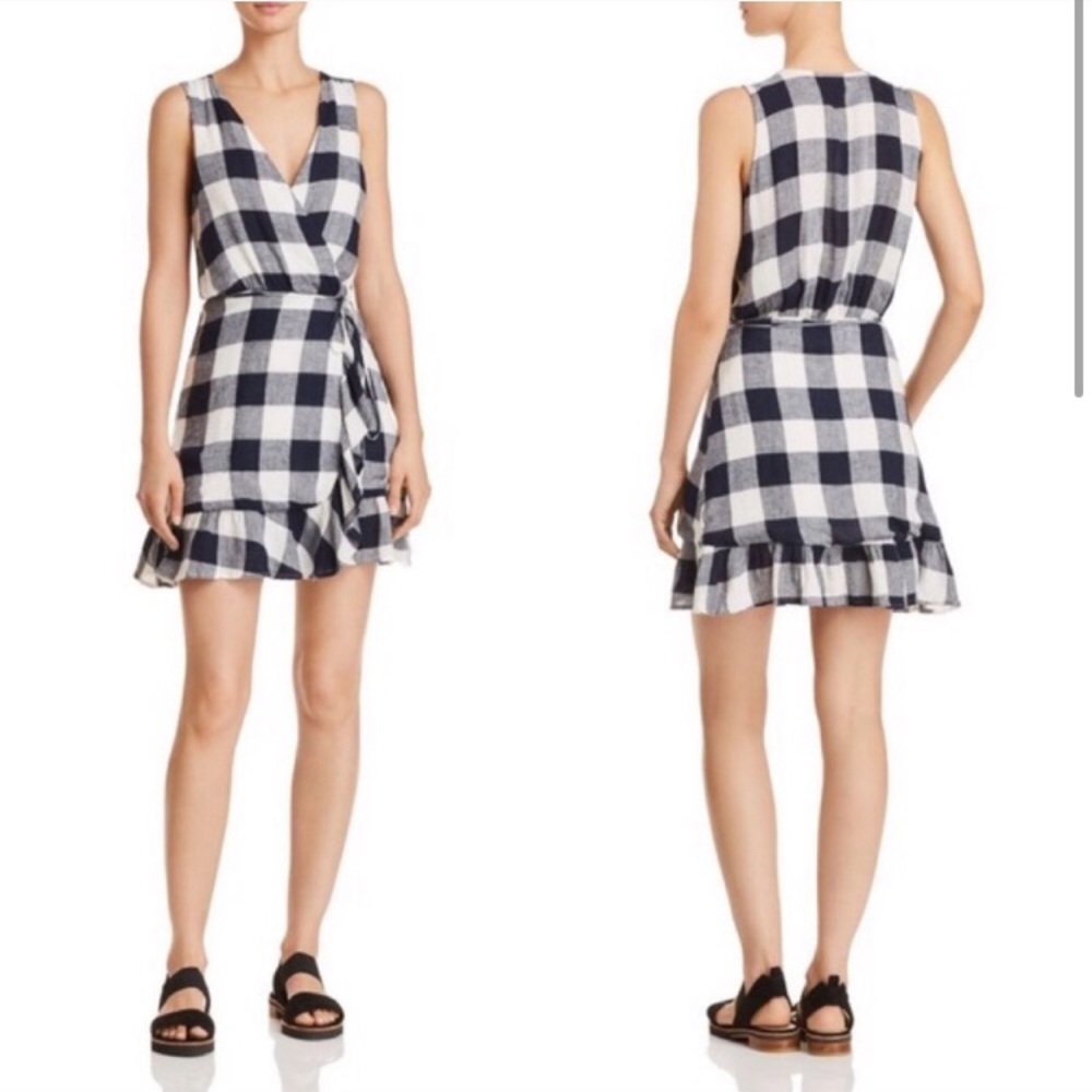 NWT Rails Madison Gingham Wrap Dress XS